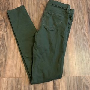 Hollister army green super skinny jeans size 0R